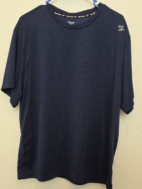 Reebok Men's Dark Navy Short-Sleeve Athletic Tee